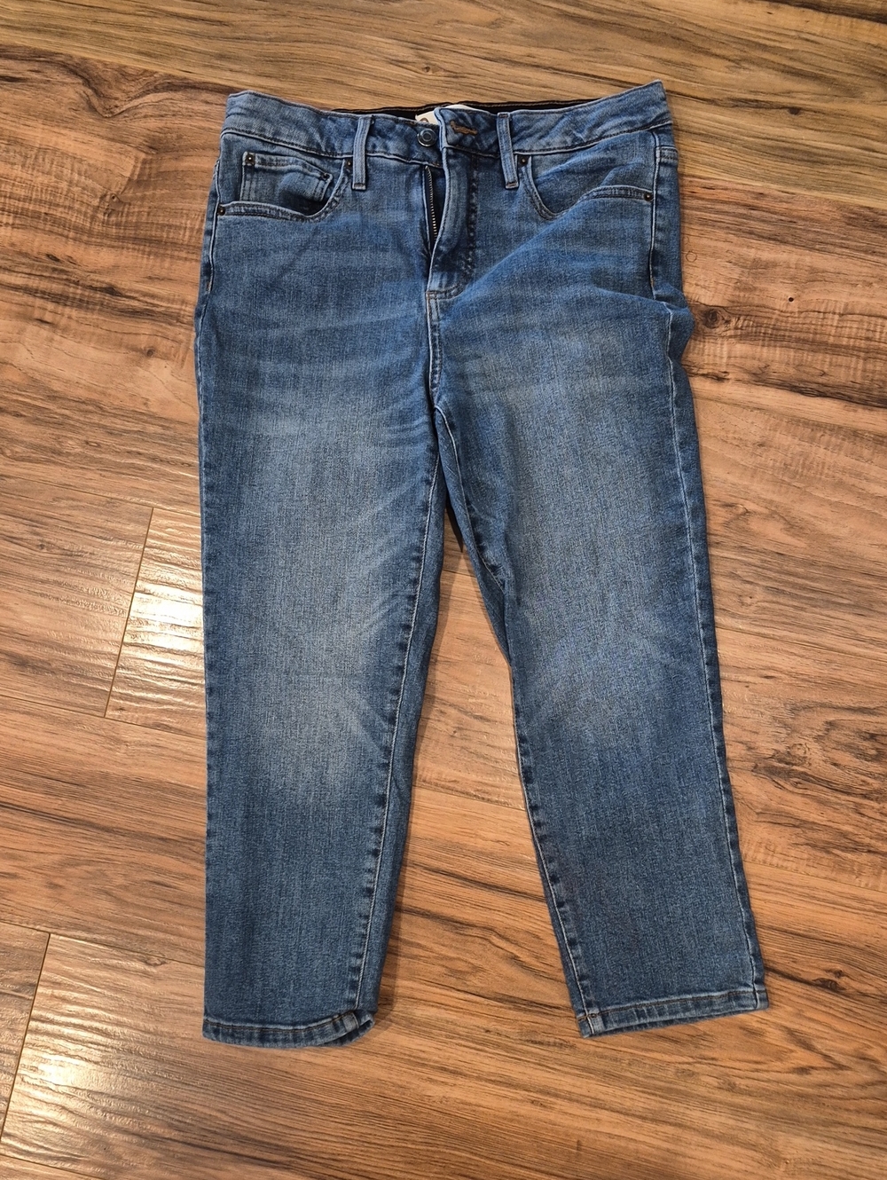💥💙 Ricki's Slim Straight Blue Denim Cropped Jeans
